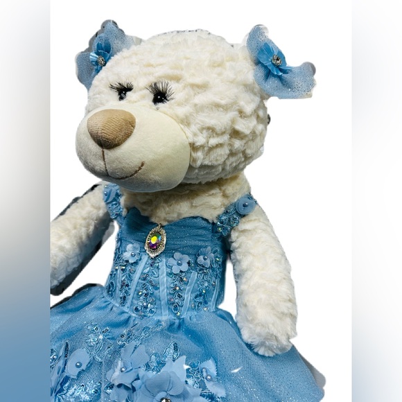 Quinceanera Teddy Bear Dress,‎ Custom made Teddy Bear Blue Gown Dress NEW - Picture 4 of 7